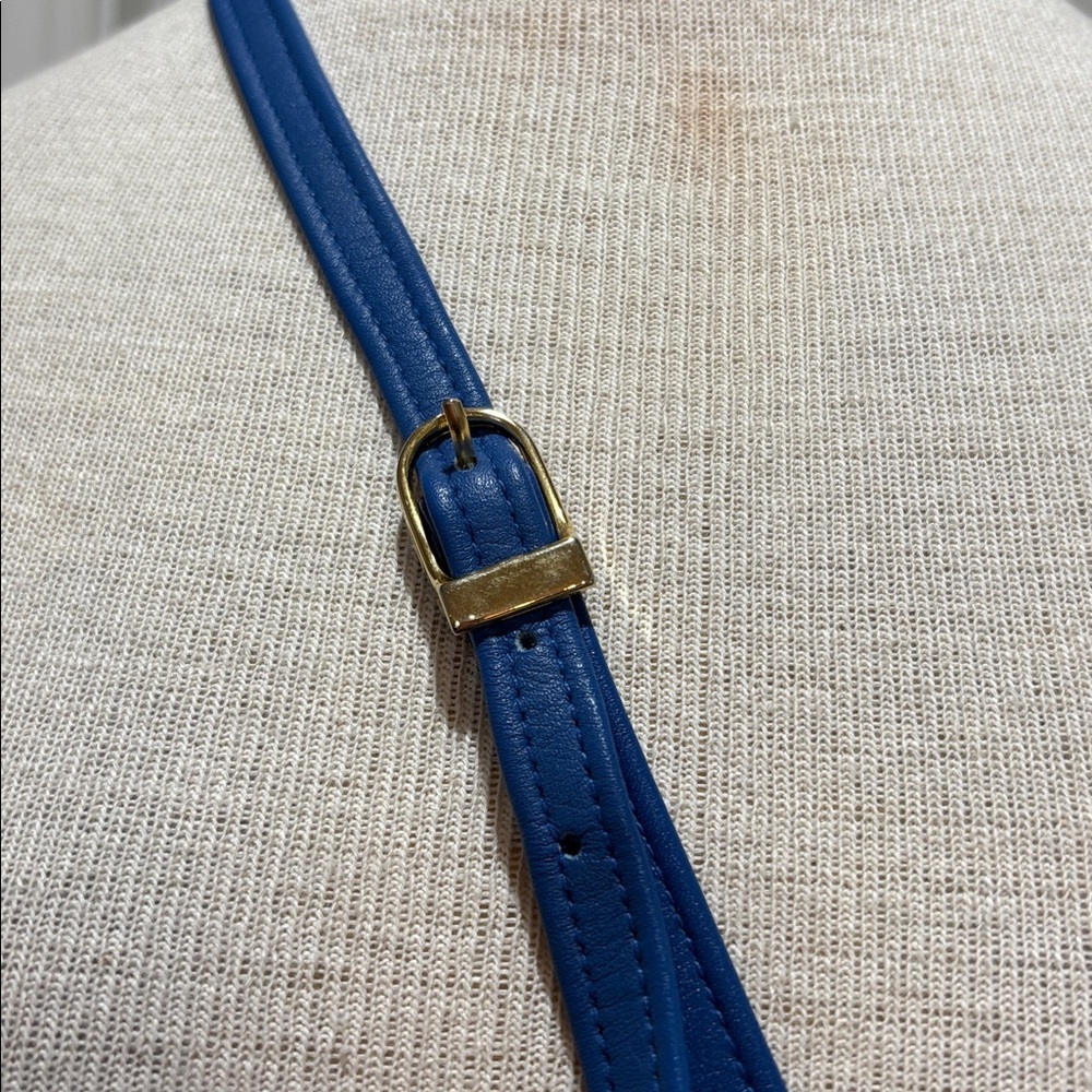 Alicia Genuine Leather Royal blue should strap colorful purse - Picture 6 of 10